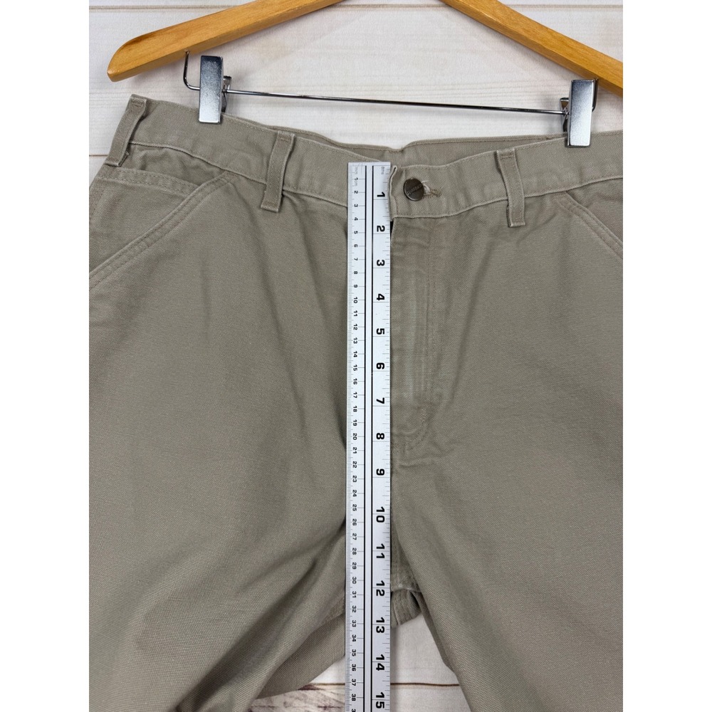 Carhartt Pants Mens 34x30 Tan B11 Washed Duck Carpenter Dungaree Loose - Picture 4 of 6